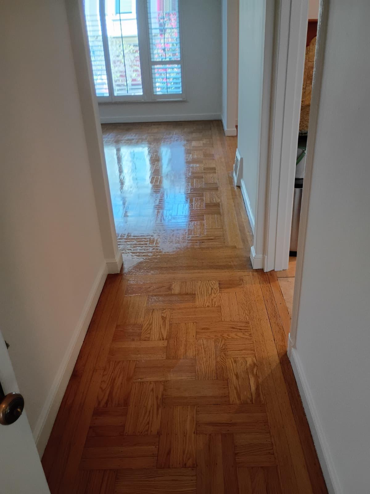 Gleaming hardwood floors