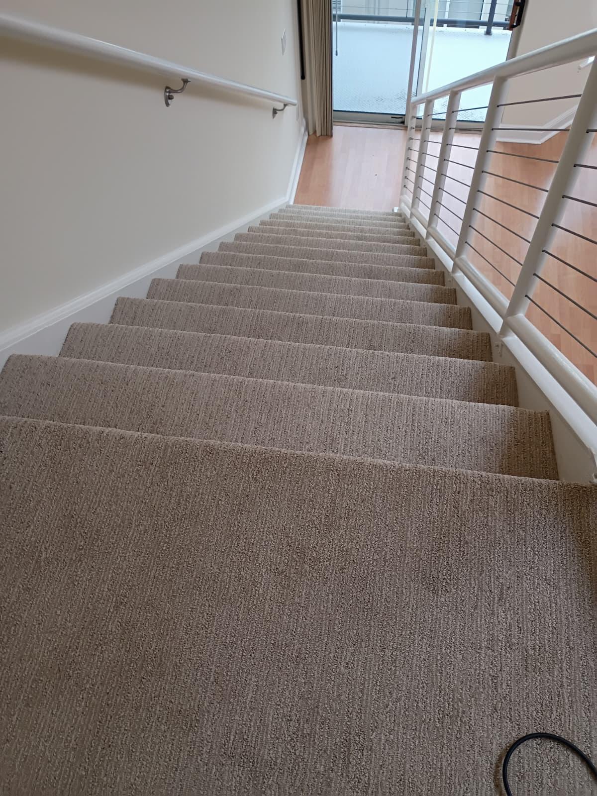 Clean carpeted stairs by GiGi's regular cleaning